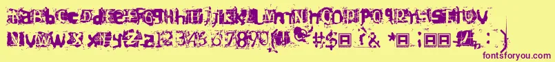 Hiroformica Font – Purple Fonts on Yellow Background