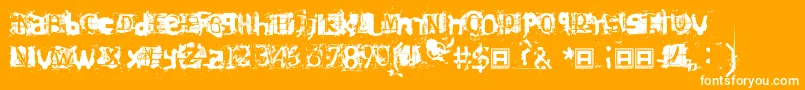 Hiroformica Font – White Fonts on Orange Background