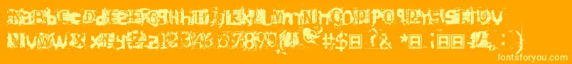 Hiroformica Font – Yellow Fonts on Orange Background