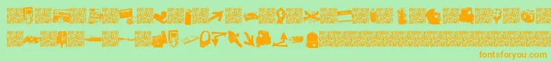 Urbanlife Font – Orange Fonts on Green Background