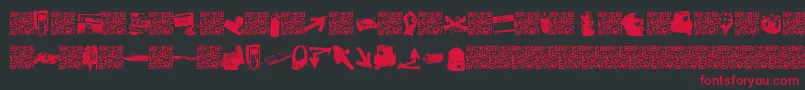 Urbanlife Font – Red Fonts on Black Background