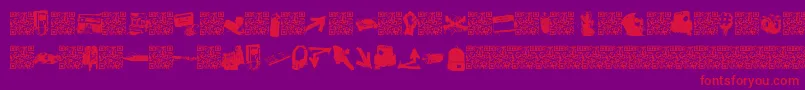 Urbanlife Font – Red Fonts on Purple Background