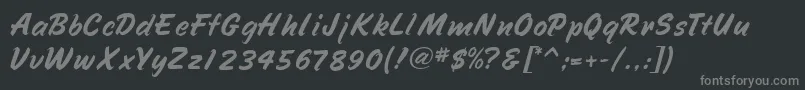 Lisätietoja Speedline-fontista Speedline-fontti – harmaat kirjasimet mustalla taustalla