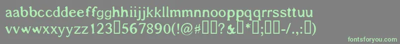 Fonte Shadows – fontes verdes em um fundo cinza