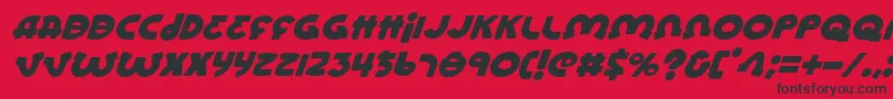 LionelItalic Font – Black Fonts on Red Background
