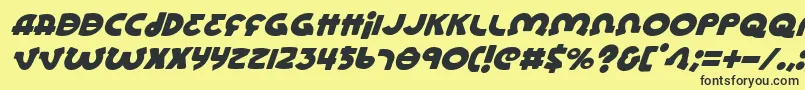 Шрифт LionelItalic – чёрные шрифты на жёлтом фоне