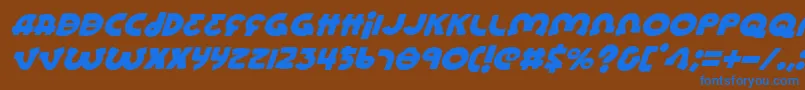 Шрифт LionelItalic – синие шрифты на коричневом фоне