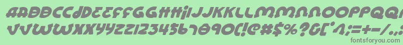 LionelItalic Font – Gray Fonts on Green Background