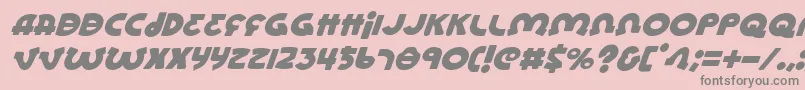 Fonte LionelItalic – fontes cinzas em um fundo rosa