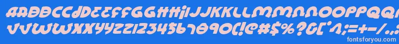 Шрифт LionelItalic – розовые шрифты на синем фоне