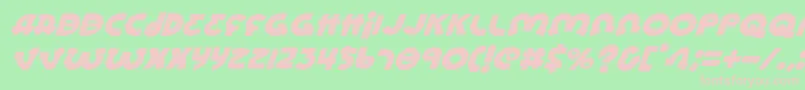 LionelItalic Font – Pink Fonts on Green Background