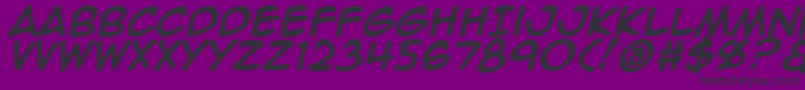 Animeace2Bld-Schriftart – Schwarze Schriften auf violettem Hintergrund