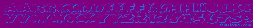 Klitschkotiquashadow Font – Blue Fonts on Purple Background