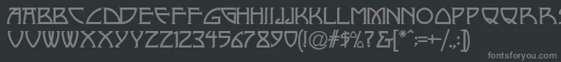 Czcionka NickleyNormala – szare czcionki na czarnym tle