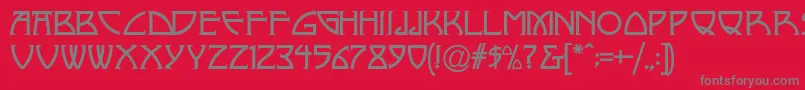 NickleyNormala Font – Gray Fonts on Red Background