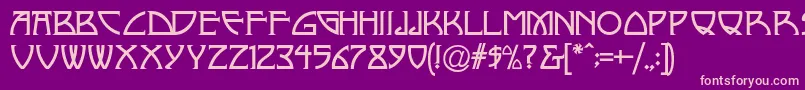 NickleyNormala Font – Pink Fonts on Purple Background