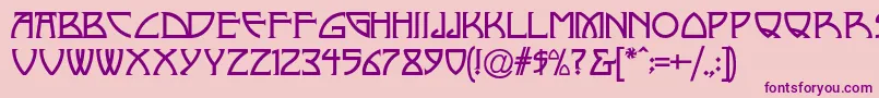 NickleyNormala Font – Purple Fonts on Pink Background