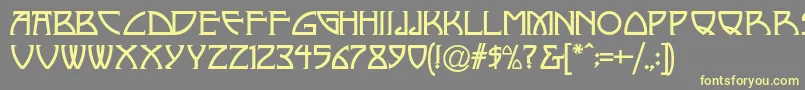 Weitere Informationen zur NickleyNormala-Schriftart NickleyNormala-Schriftart – Gelbe Schriften auf grauem Hintergrund