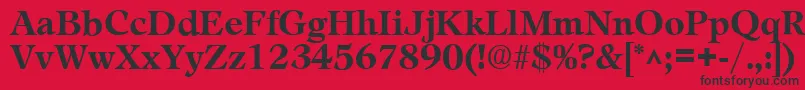 LeamingtonBold Font – Black Fonts on Red Background