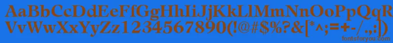 LeamingtonBold Font – Brown Fonts on Blue Background