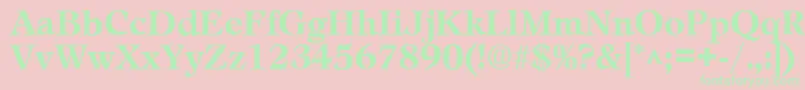 LeamingtonBold Font – Green Fonts on Pink Background