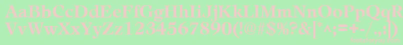 LeamingtonBold Font – Pink Fonts on Green Background