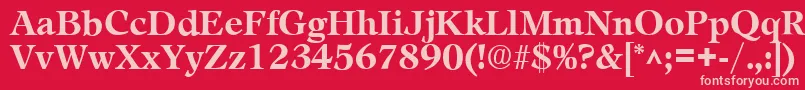 LeamingtonBold Font – Pink Fonts on Red Background
