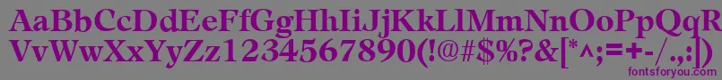 LeamingtonBold-fontti – violetit fontit harmaalla taustalla