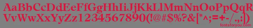 LeamingtonBold Font – Red Fonts on Gray Background