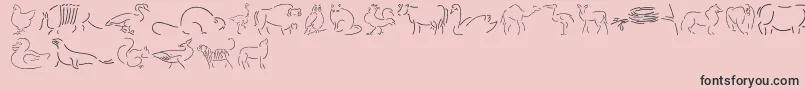 Weitere Informationen zur Founa-Schriftart Founa-Schriftart – Schwarze Schriften auf rosa Hintergrund