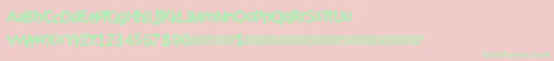 Tendimensional Font – Green Fonts on Pink Background