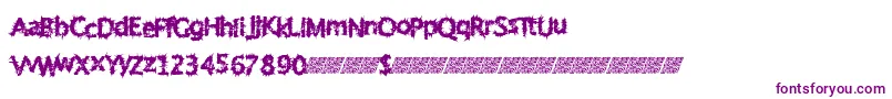 Tendimensional Font – Purple Fonts on White Background