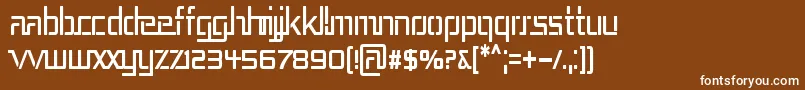 フォントRepublikaIiiCnd – 茶色の背景に白い文字