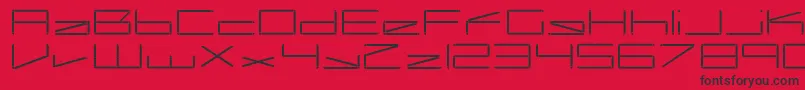 CapacitorRegular Font – Black Fonts on Red Background