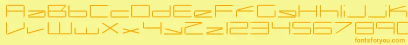 CapacitorRegular Font – Orange Fonts on Yellow Background