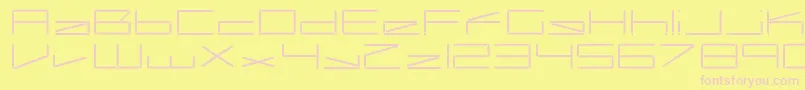 Więcej informacji o czcionce CapacitorRegular Czcionka CapacitorRegular – różowe czcionki na żółtym tle