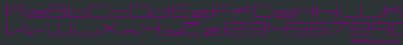 CapacitorRegular-Schriftart – Violette Schriften auf schwarzem Hintergrund