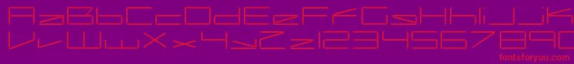 CapacitorRegular Font – Red Fonts on Purple Background