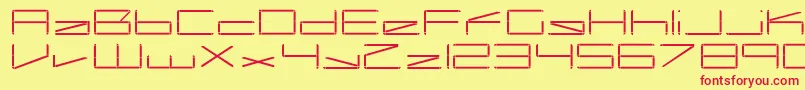 CapacitorRegular Font – Red Fonts on Yellow Background