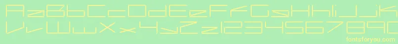 CapacitorRegular Font – Yellow Fonts on Green Background