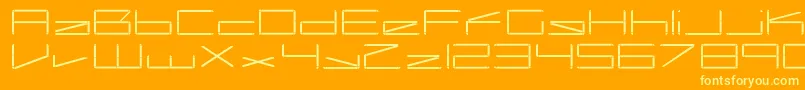 CapacitorRegular Font – Yellow Fonts on Orange Background