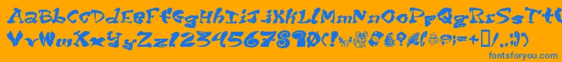 PurpleTentaclePd Font – Blue Fonts on Orange Background