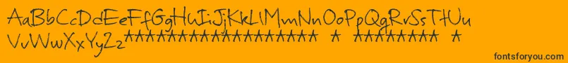 Шрифт MurbiaDemo – чёрные шрифты на оранжевом фоне
