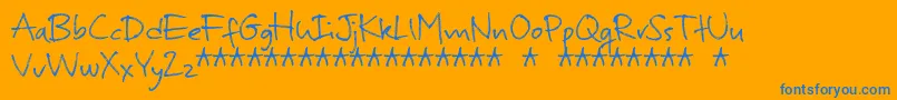 MurbiaDemo Font – Blue Fonts on Orange Background