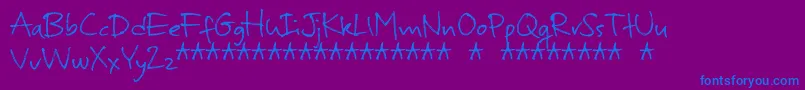 MurbiaDemo-Schriftart – Blaue Schriften auf violettem Hintergrund