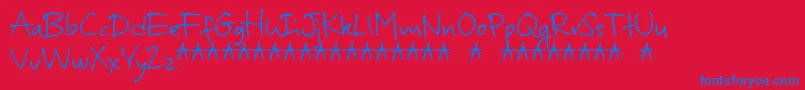 MurbiaDemo Font – Blue Fonts on Red Background