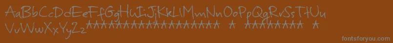 MurbiaDemo-Schriftart – Graue Schriften auf braunem Hintergrund