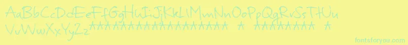 MurbiaDemo Font – Green Fonts on Yellow Background
