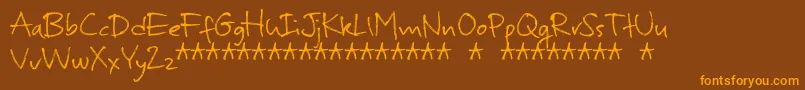 MurbiaDemo Font – Orange Fonts on Brown Background