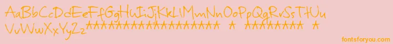 MurbiaDemo Font – Orange Fonts on Pink Background
